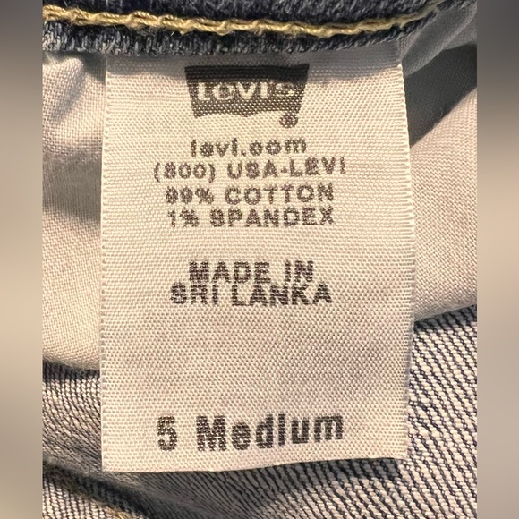 Levi’s Too Superlow 524 Distressed Denim Blue Jeans Bootcut Stretch Size 5 M - Picture 7 of 10
